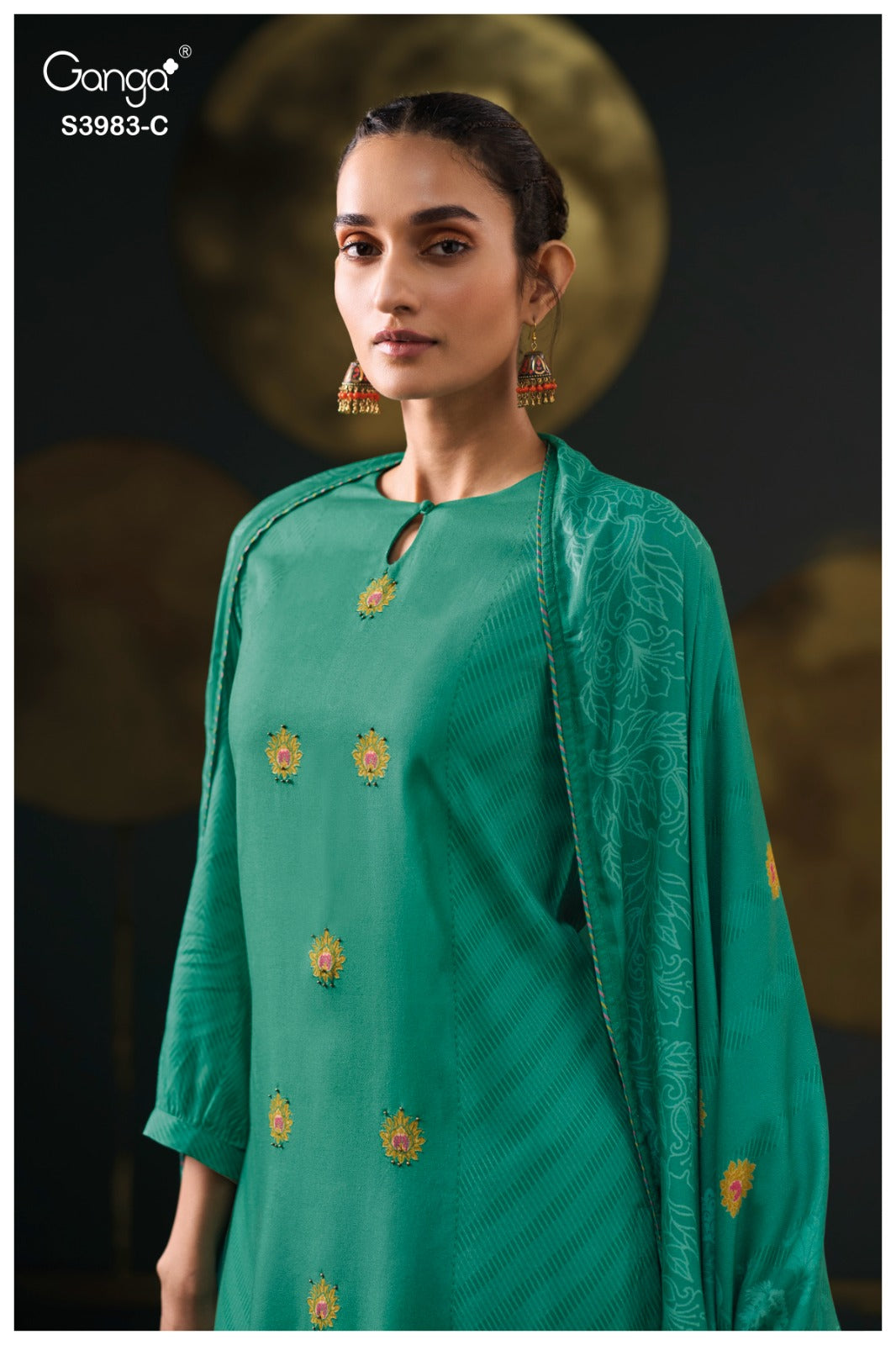 vritali 3983 ganga pashmina suits wholesaler