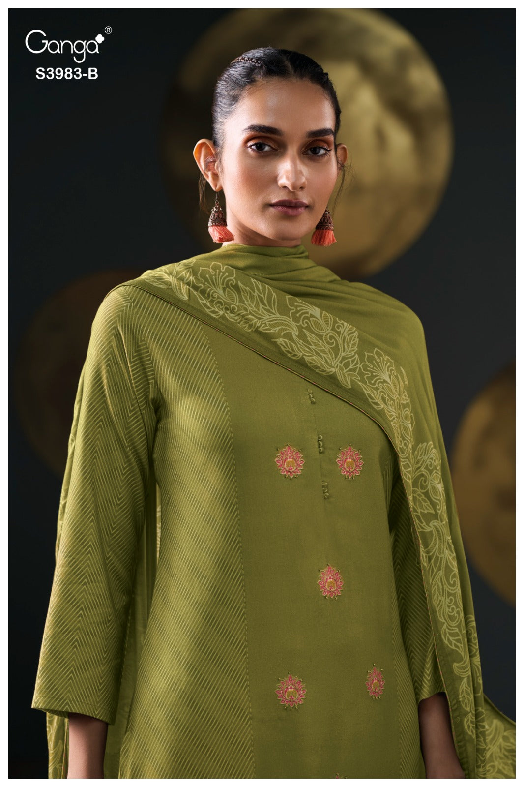 vritali 3983 ganga pashmina suits wholesaler