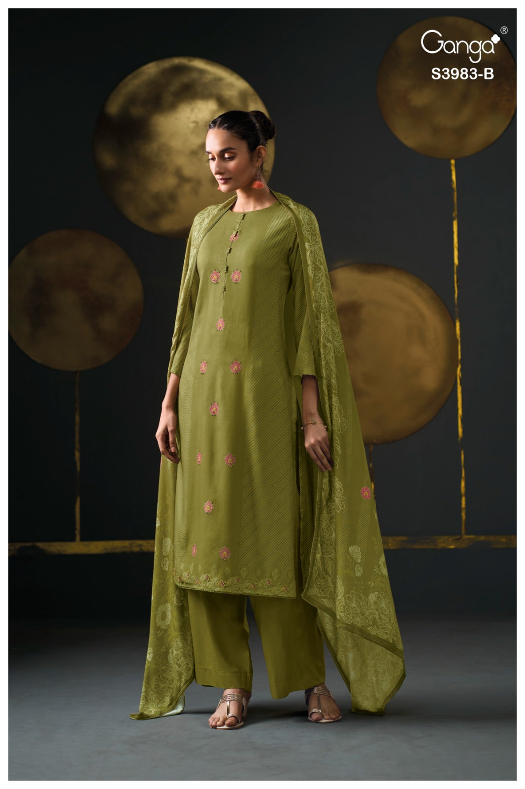 vritali 3983 ganga pashmina suits wholesaler