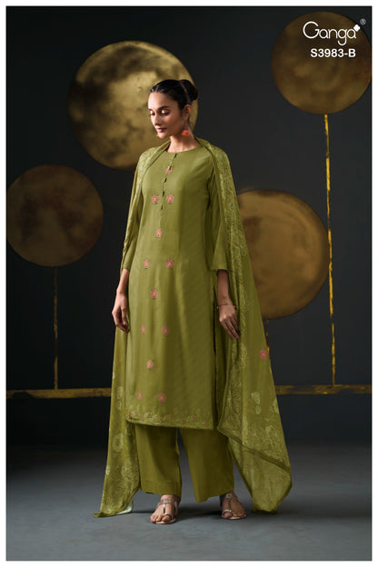 vritali 3983 ganga pashmina suits wholesaler