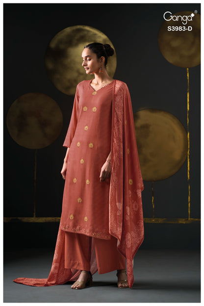 vritali 3983 ganga pashmina suits wholesaler