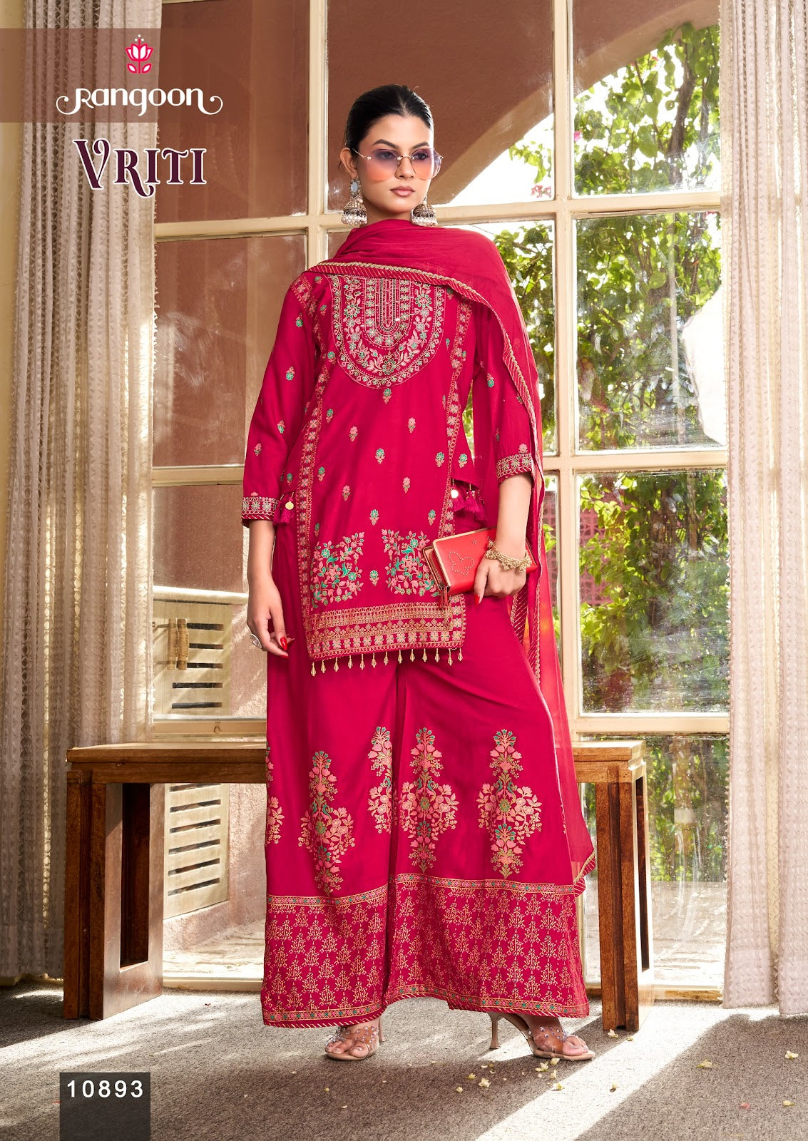 Vriti Rangoon Rayon Readymade Plazzo Style Suits Wholesale Price