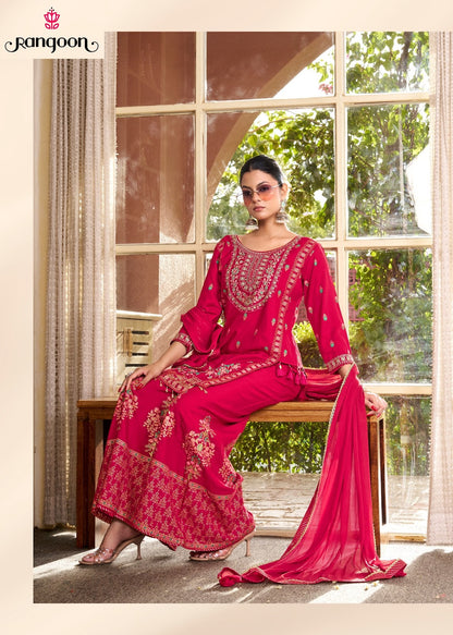 Vriti Rangoon Rayon Readymade Plazzo Style Suits Wholesale Price