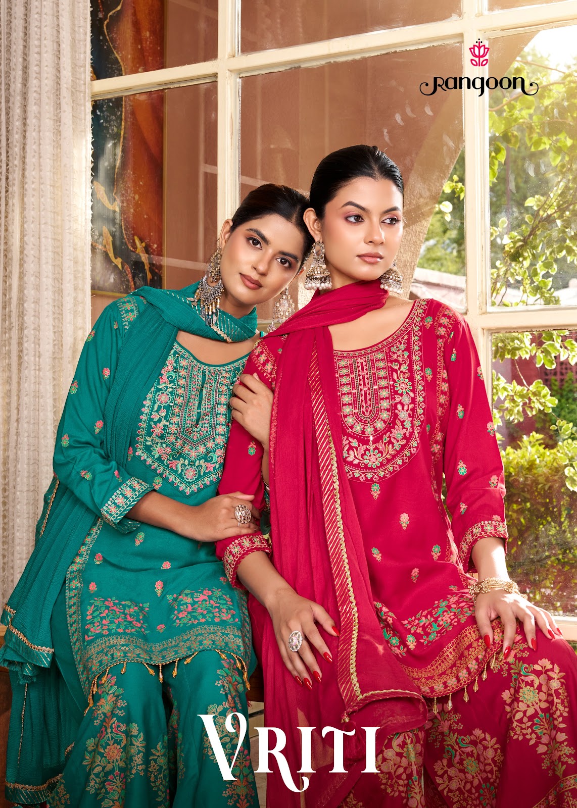 Vriti Rangoon Rayon Readymade Plazzo Style Suits Wholesale Price