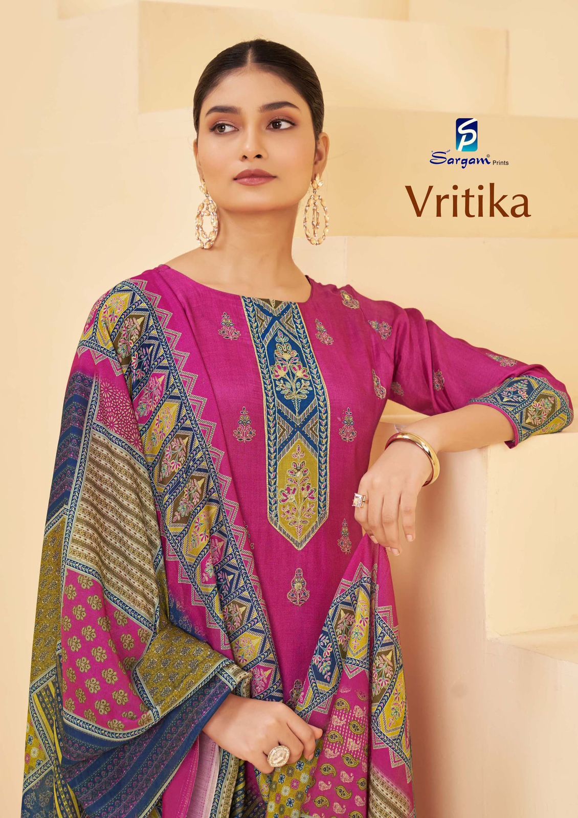 Vritika Sargam Prints Muslin Pant Style Suits Exporter Ahmedabad