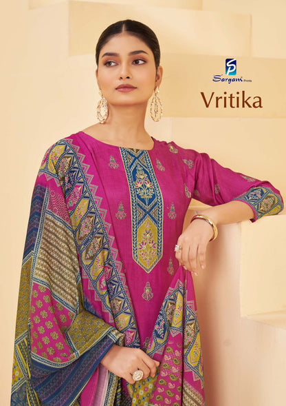Vritika Sargam Prints Muslin Pant Style Suits Exporter Ahmedabad