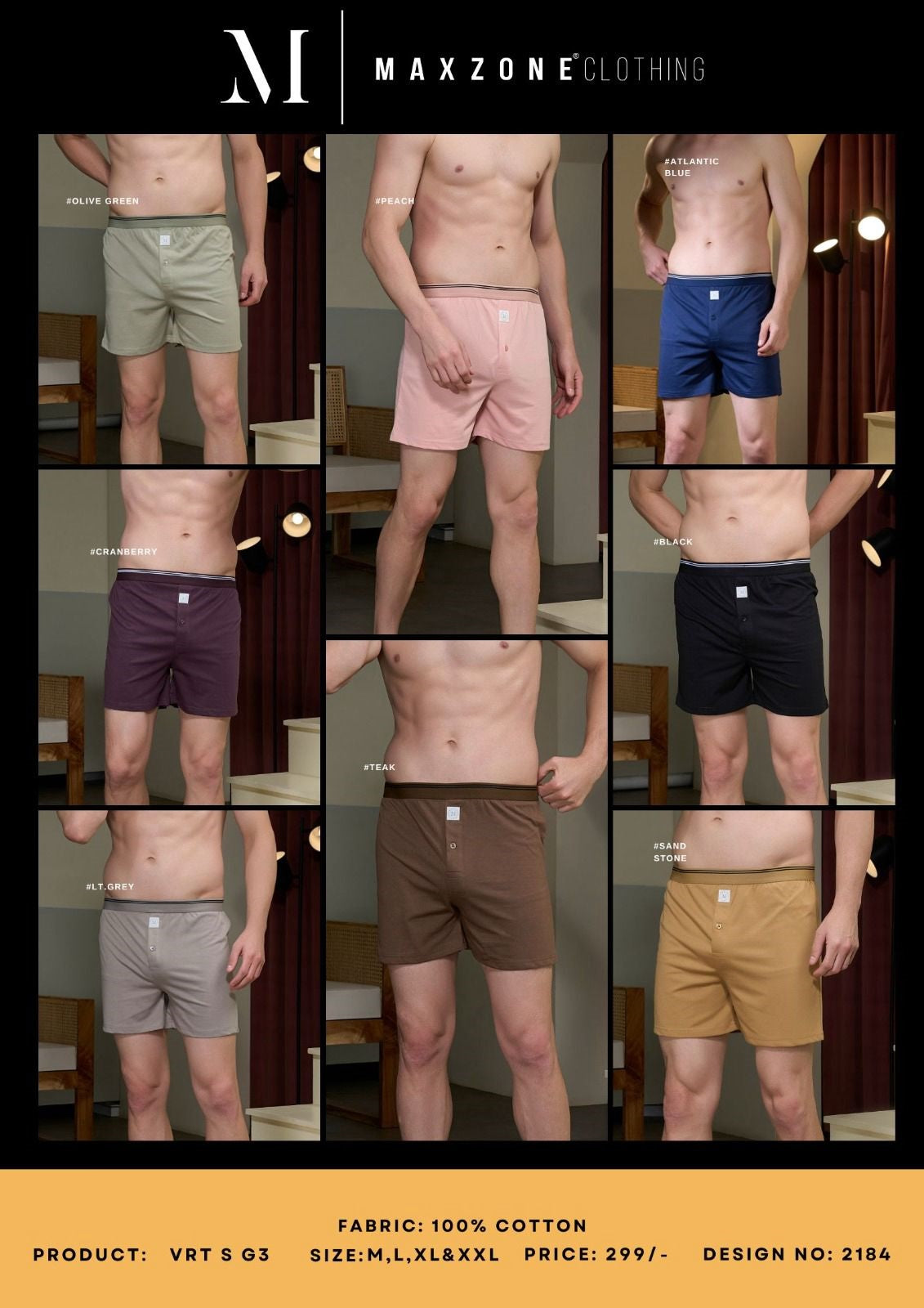 Vrt S G3 Dn 2184 Maxzone Clothing Cotton Looper Mens Shorts Wholesaler Gujarat