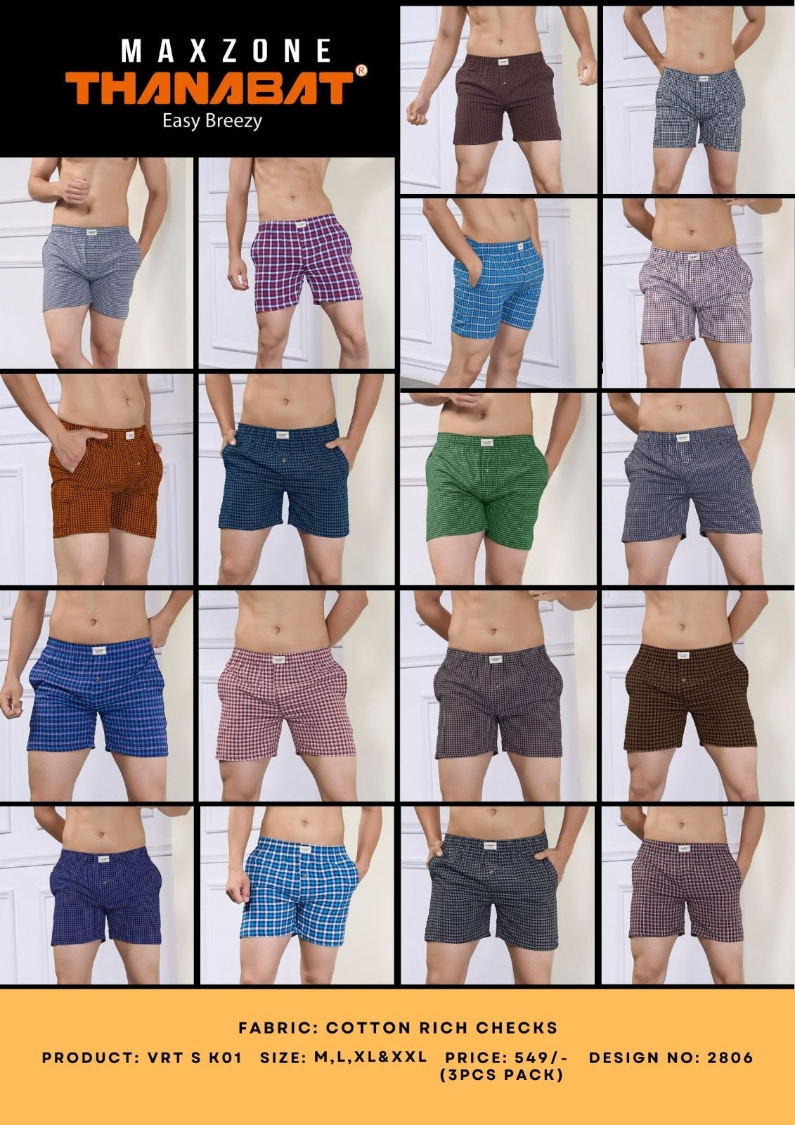 Vrt S K01 Dn 2806 Maxzone Clothing Cotton Mens Shorts Wholesaler Ahmedabad