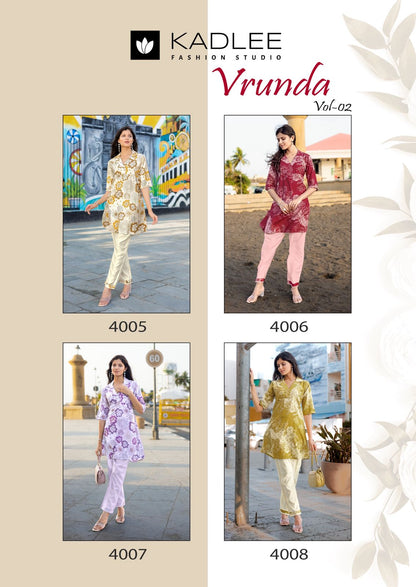 Vrunda Vol 2 Kadlee Vetican Co Ord Set Wholesale Rate