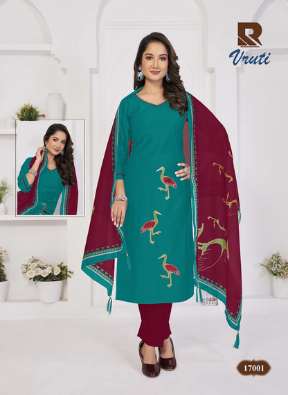 Vruti Raashi Gadwal Silk Readymade Pant Style Suits Supplier