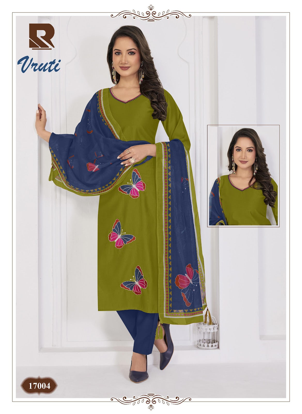Vruti Raashi Gadwal Silk Readymade Pant Style Suits Supplier