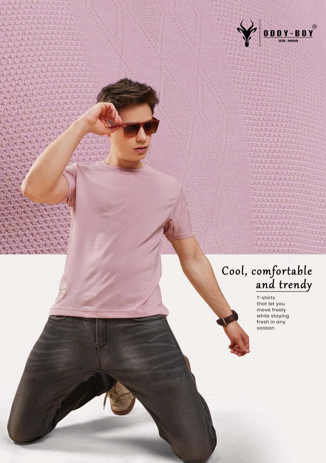 Vs 19-21 Vol 585 Oddy Boy Jacquard Knit Mens Tshirts Manufacturer Ahmedabad