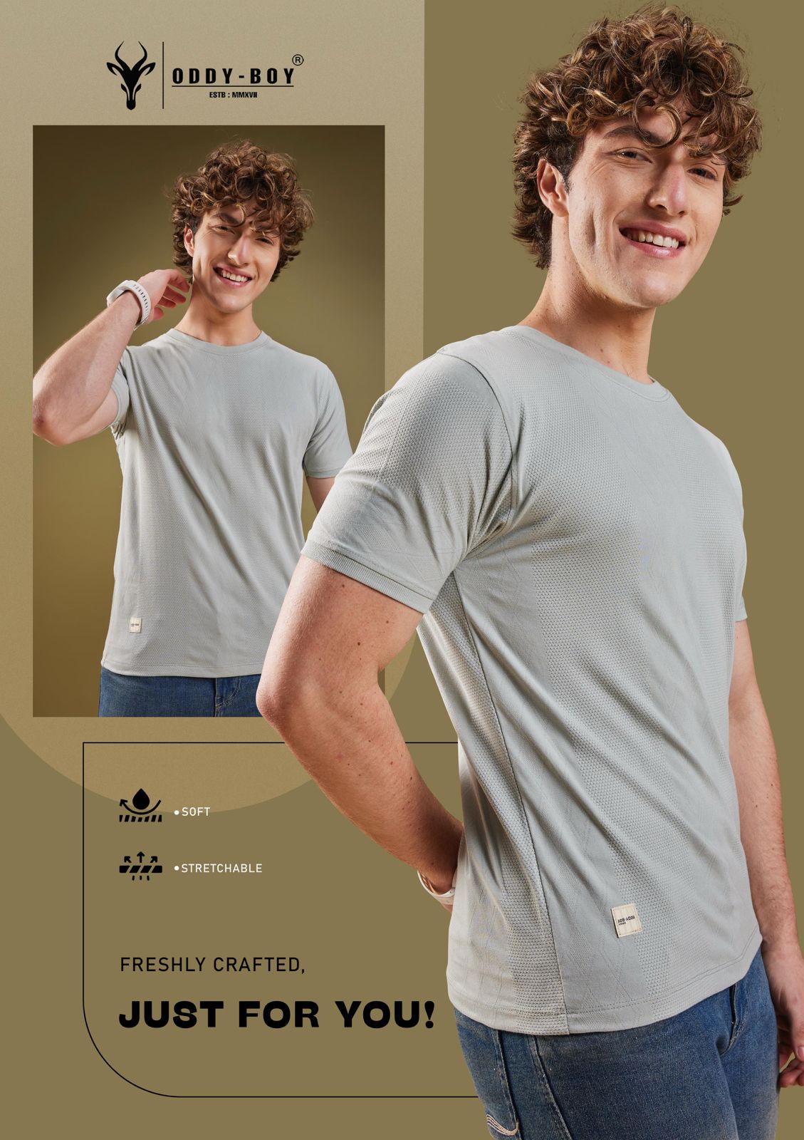 Vs 19-21 Vol 585 Oddy Boy Jacquard Knit Mens Tshirts Manufacturer Ahmedabad