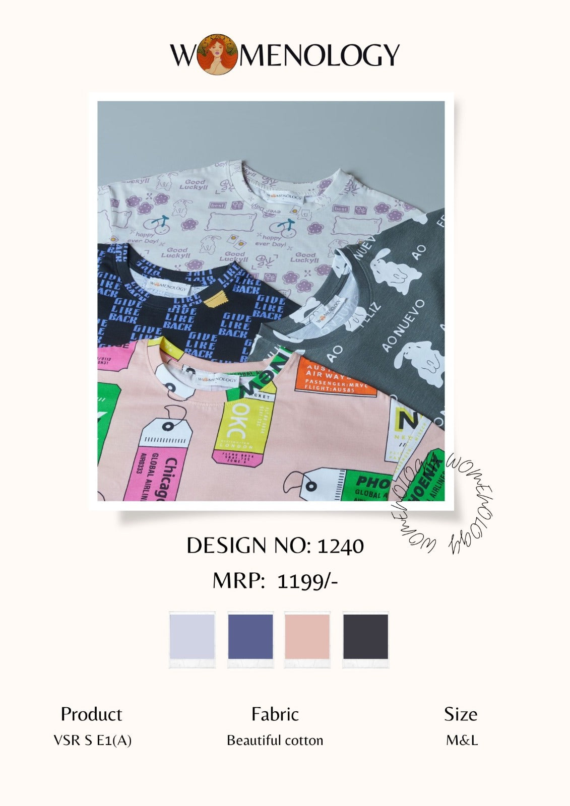 Vsr S E 1 A Womenology Cotton Co Ord Set Wholesale