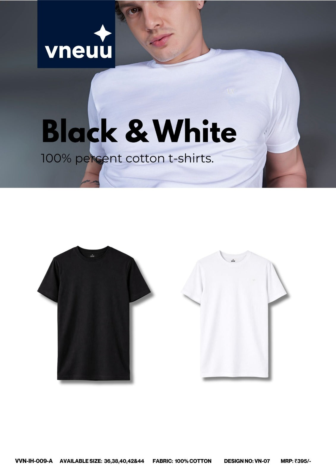 Vvn-Ih-009-A Vn-07 Vneuu Cotton Mens Tshirts Wholesale Rate