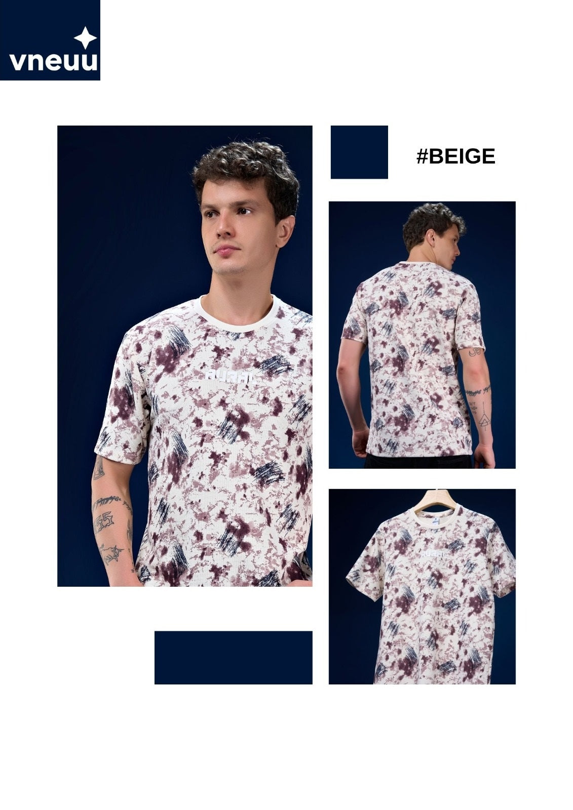 Vvn Ih-027(A) Lycra Vneuu Aop Mens Tshirts Manufacturer India