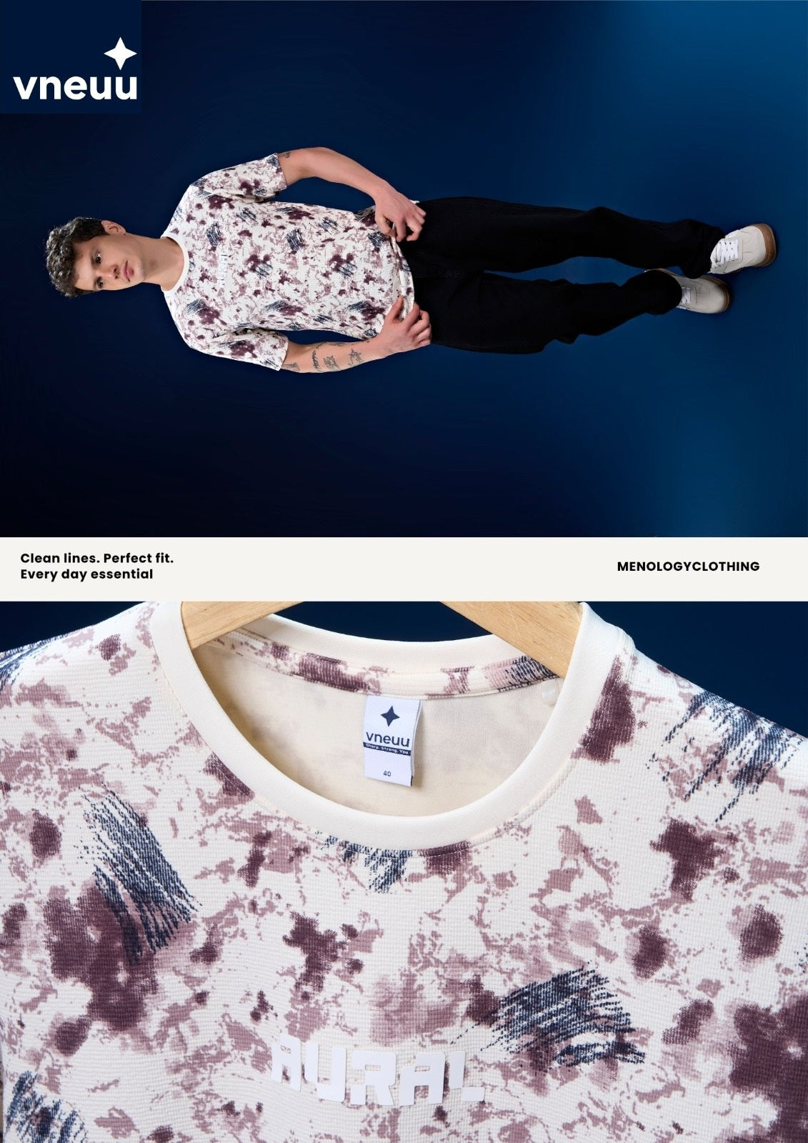Vvn Ih-027(A) Lycra Vneuu Aop Mens Tshirts Manufacturer India