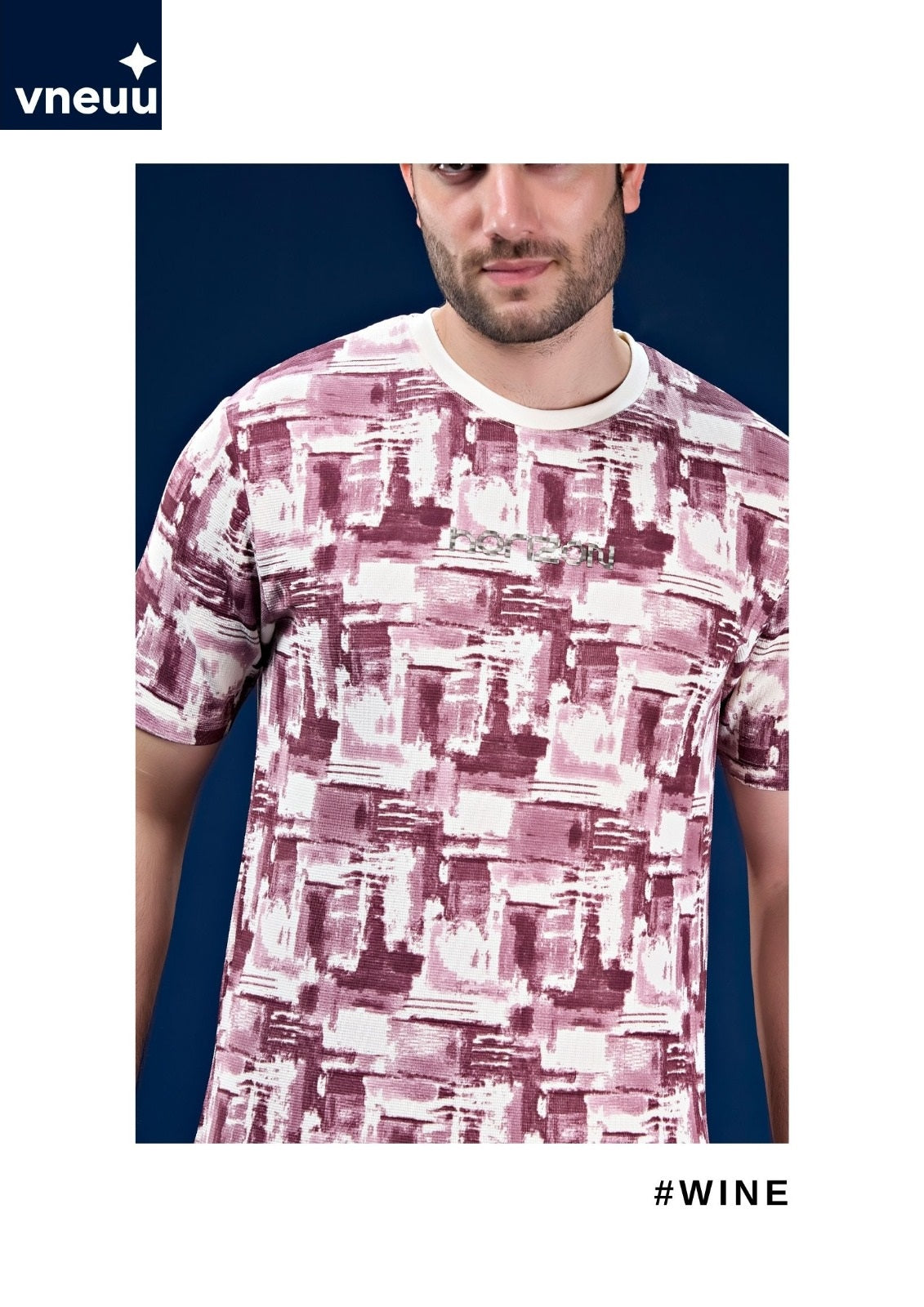 Vvn Ih-027(A) Lycra Vneuu Aop Mens Tshirts Manufacturer India