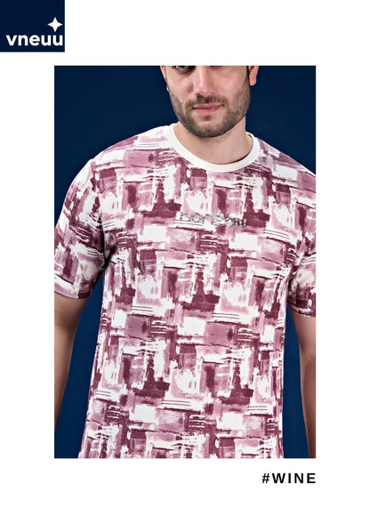 Vvn Ih-027(A) Lycra Vneuu Aop Mens Tshirts Manufacturer India