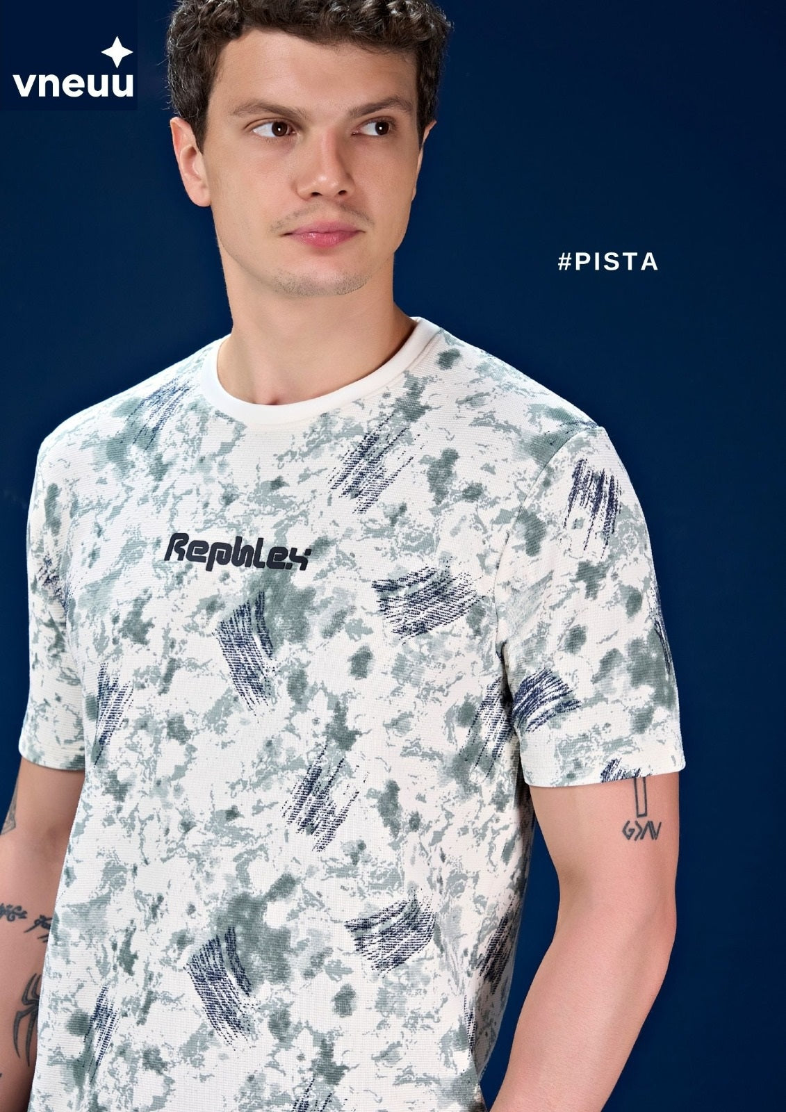 Vvn Ih-027(A) Lycra Vneuu Aop Mens Tshirts Manufacturer India