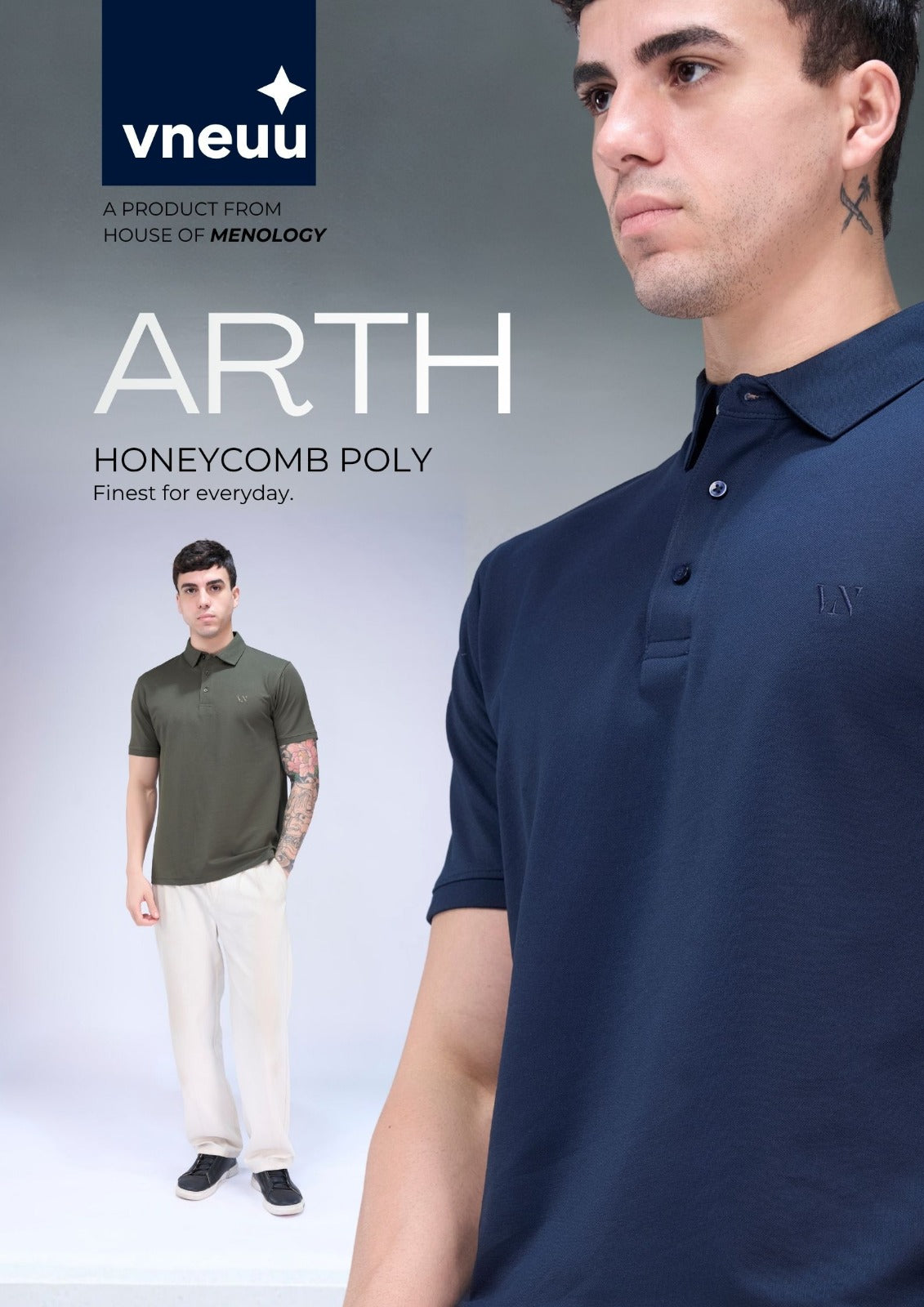 Vvn Ss J 04 A Polo Vneuu Honey Comb Mens Tshirts Supplier India