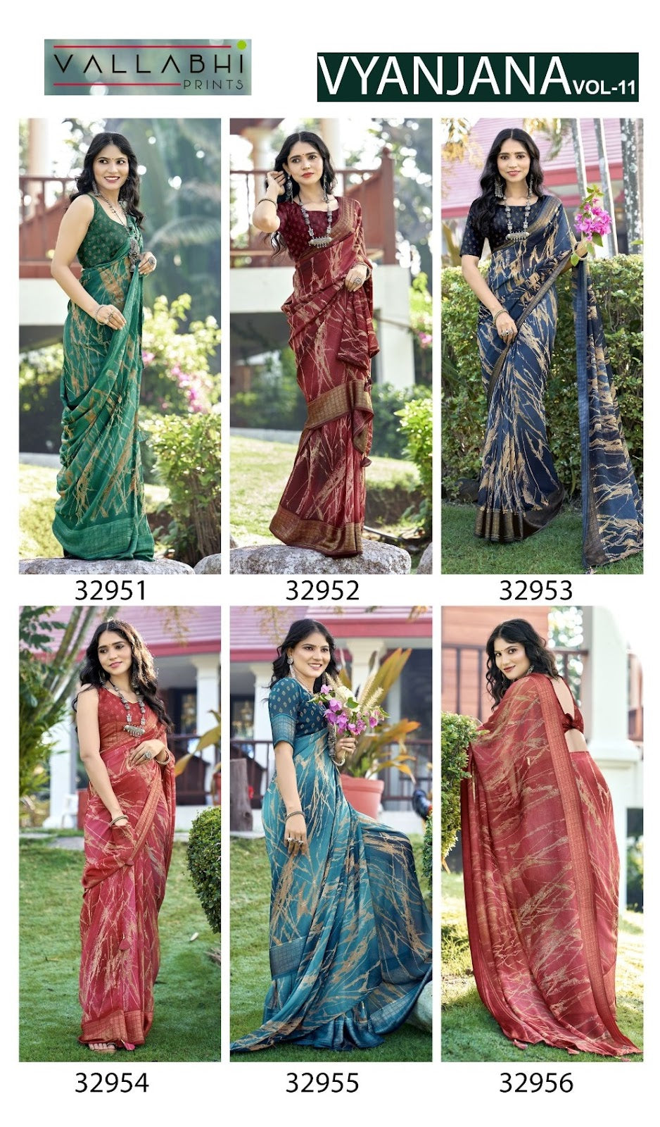 Vyanjana Vol 11 Vallabhi Prints Georgette Sarees Manufacturer India