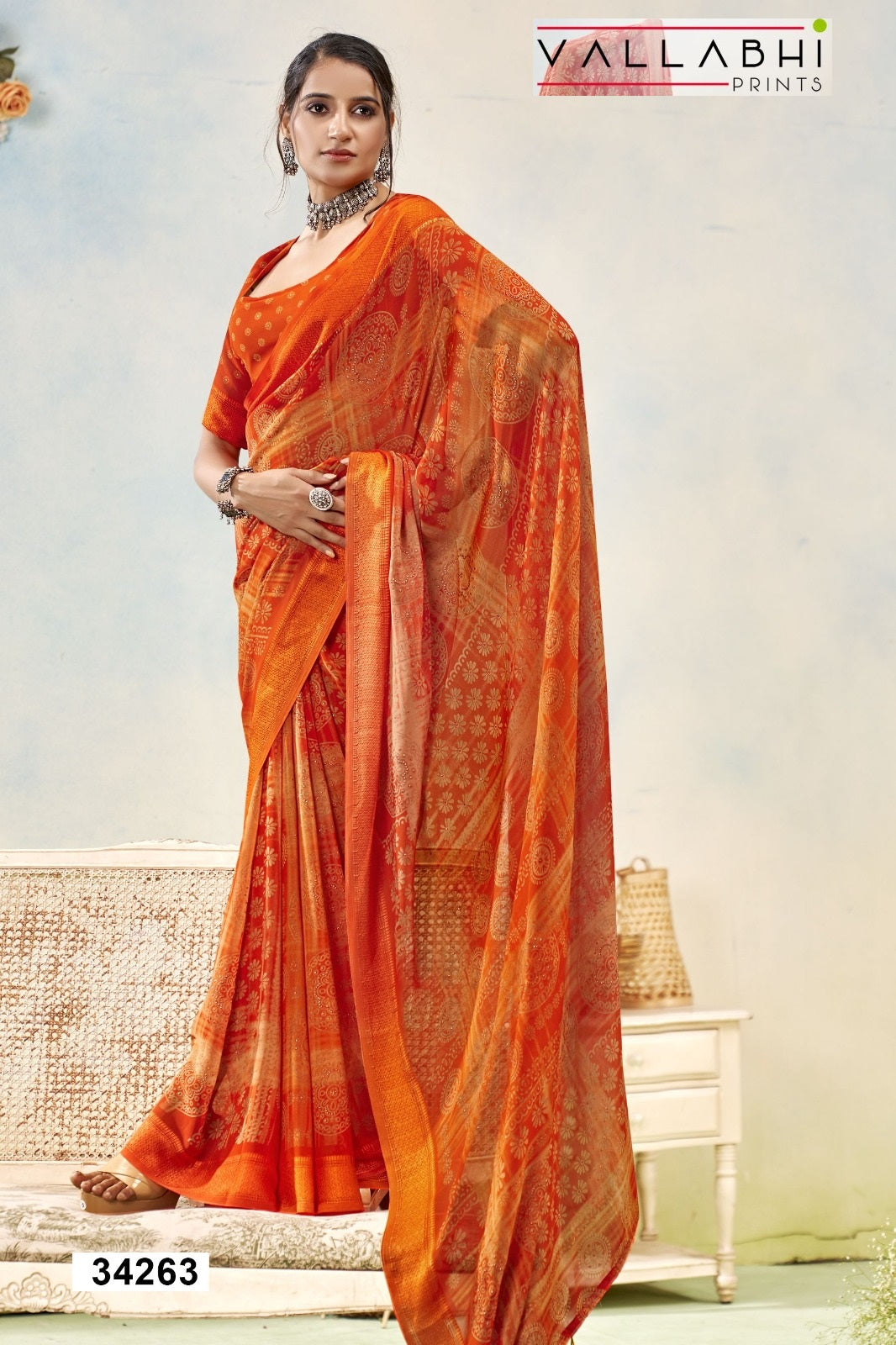 Vyanjana Vol 15 Vallabhi Prints Shimmer Sarees Wholesaler