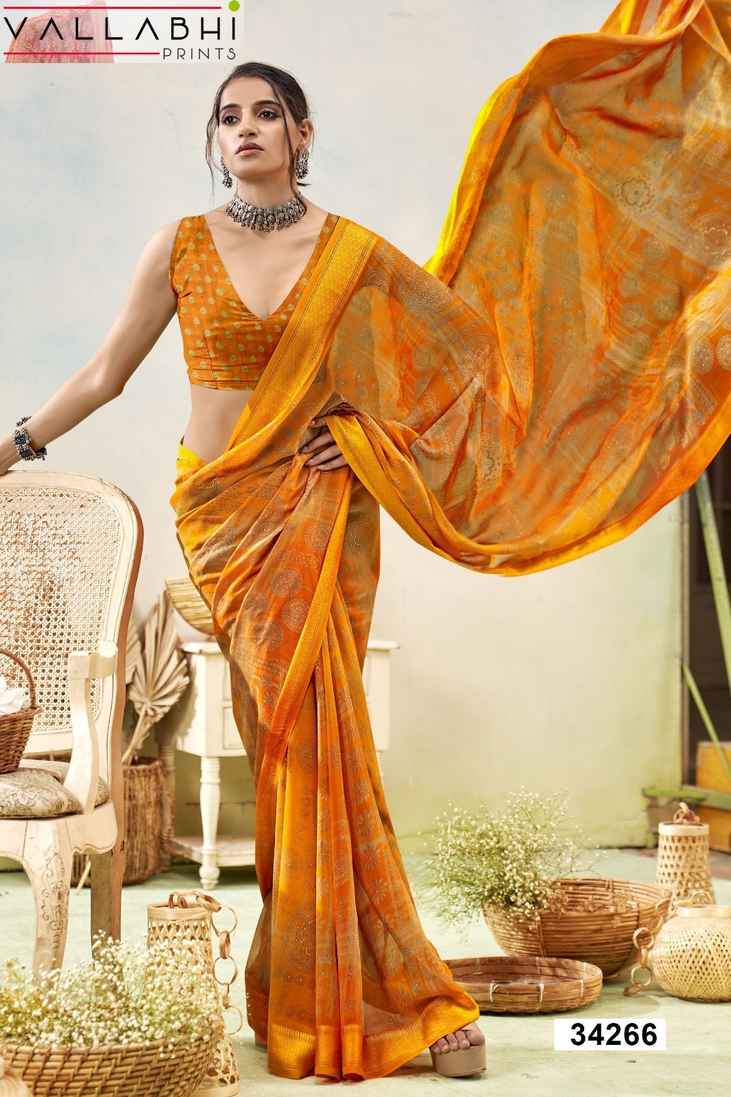 Vyanjana Vol 15 Vallabhi Prints Shimmer Sarees Wholesaler
