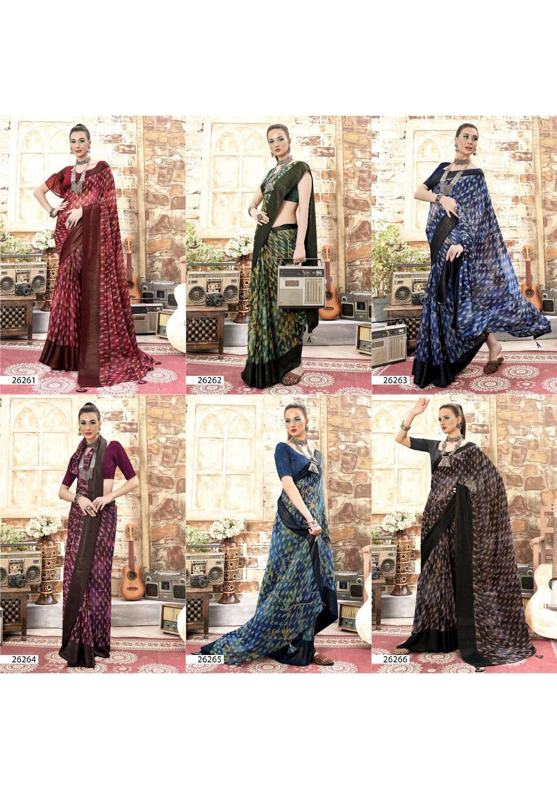 Vyanjana Vol 5 Vallabhi Prints Georgette Sarees Supplier Gujarat