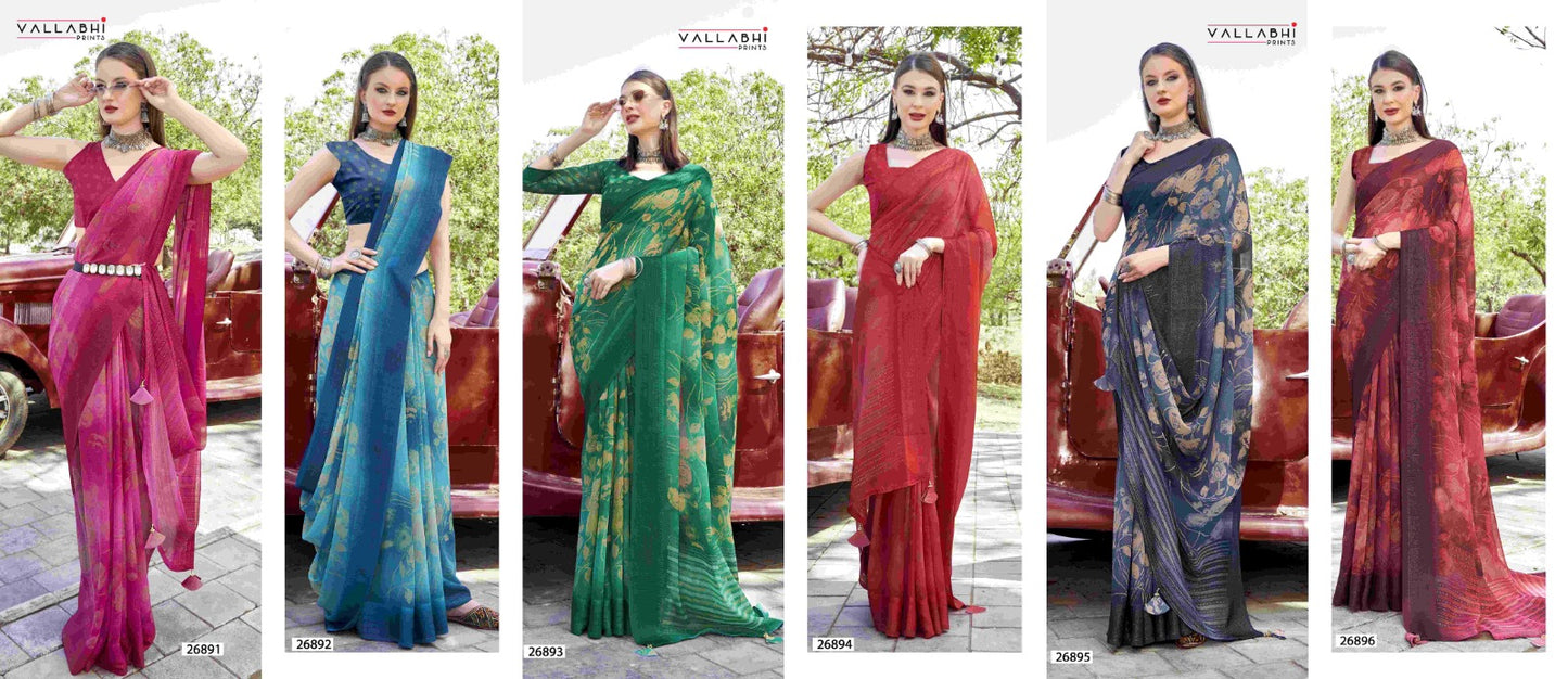Vyanjana Vol 6 Vallabhi Prints Georgette Sarees