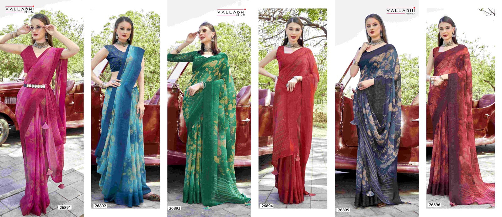 Vyanjana Vol 6 Vallabhi Prints Georgette Sarees