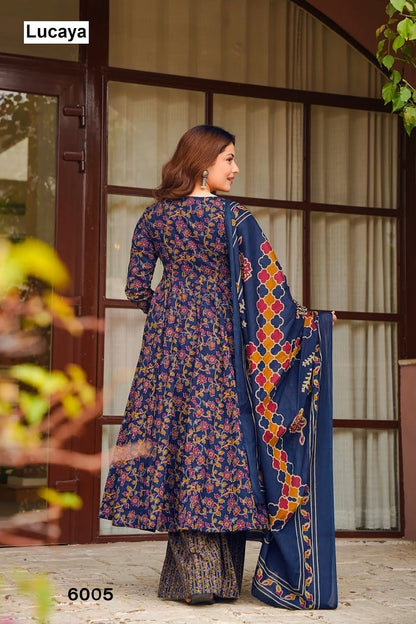 Vyoma Vol 6 Lucaya Maslin Readymade Anarkali Suits Wholesaler
