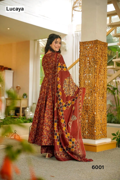 Vyoma Vol 6 Lucaya Maslin Readymade Anarkali Suits Wholesaler
