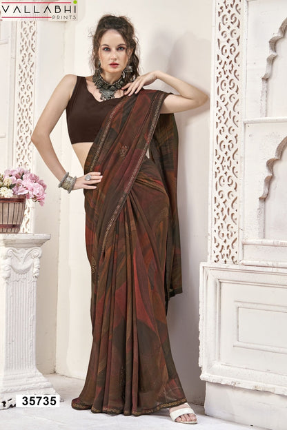 Vyomi Vallabhi Prints Georgette Sarees Wholesale