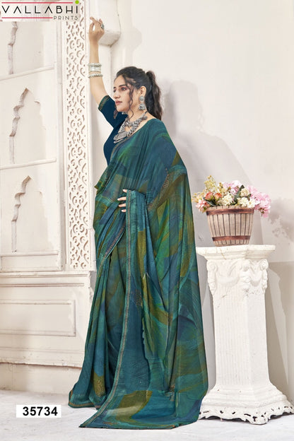 Vyomi Vallabhi Prints Georgette Sarees Wholesale