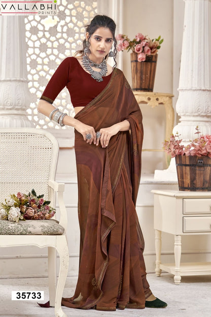 Vyomi Vallabhi Prints Georgette Sarees Wholesale