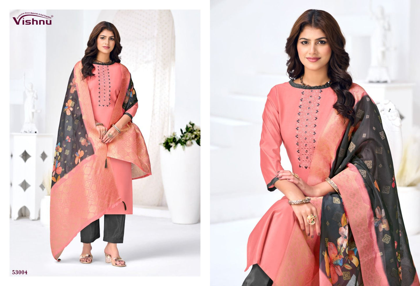 Vyomika Vol 2 Vishnu Impex Gadwal Silk Pant Style Suits Wholesale Price
