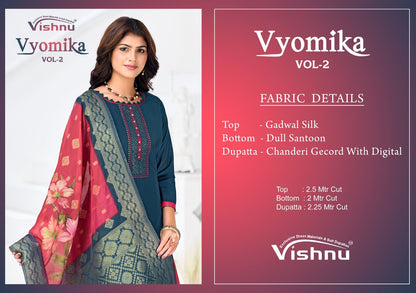 Vyomika Vol 2 Vishnu Impex Gadwal Silk Pant Style Suits Wholesale Price