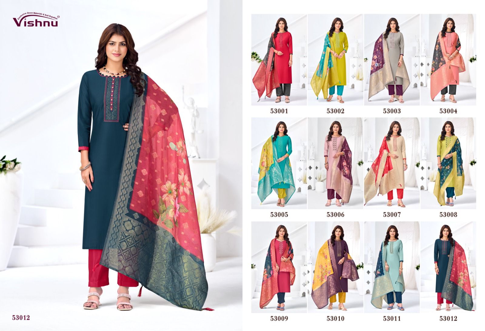 Vyomika Vol 2 Vishnu Impex Gadwal Silk Pant Style Suits Wholesale Price