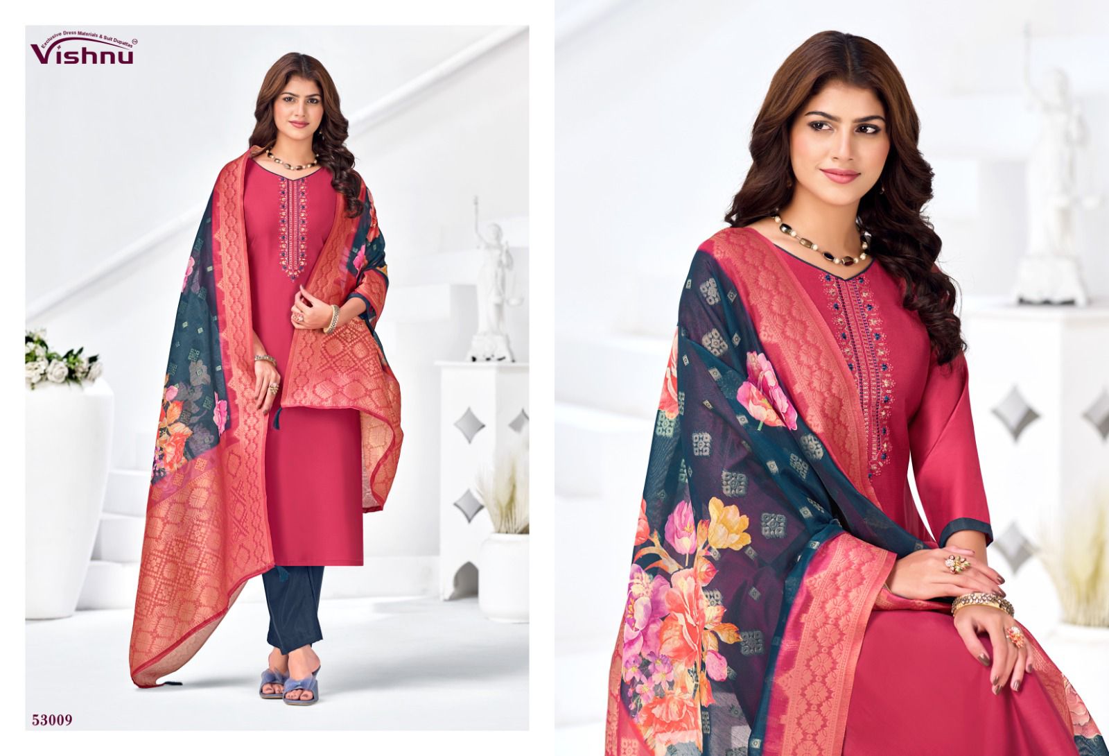 Vyomika Vol 2 Vishnu Impex Gadwal Silk Pant Style Suits Wholesale Price