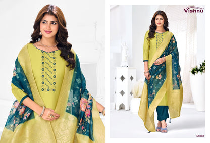 Vyomika Vol 2 Vishnu Impex Gadwal Silk Pant Style Suits Wholesale Price