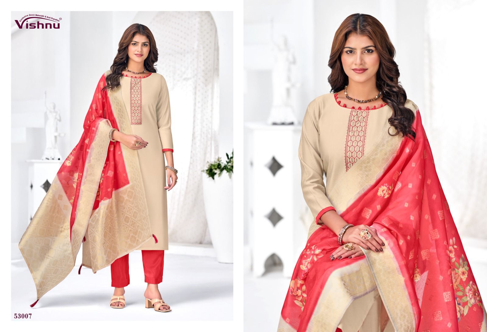 Vyomika Vol 2 Vishnu Impex Gadwal Silk Pant Style Suits Wholesale Price