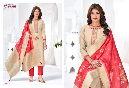 Vyomika Vol 2 Vishnu Impex Gadwal Silk Pant Style Suits Wholesale Price