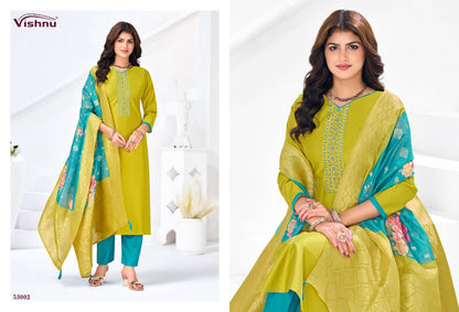 Vyomika Vol 2 Vishnu Impex Gadwal Silk Pant Style Suits Wholesale Price