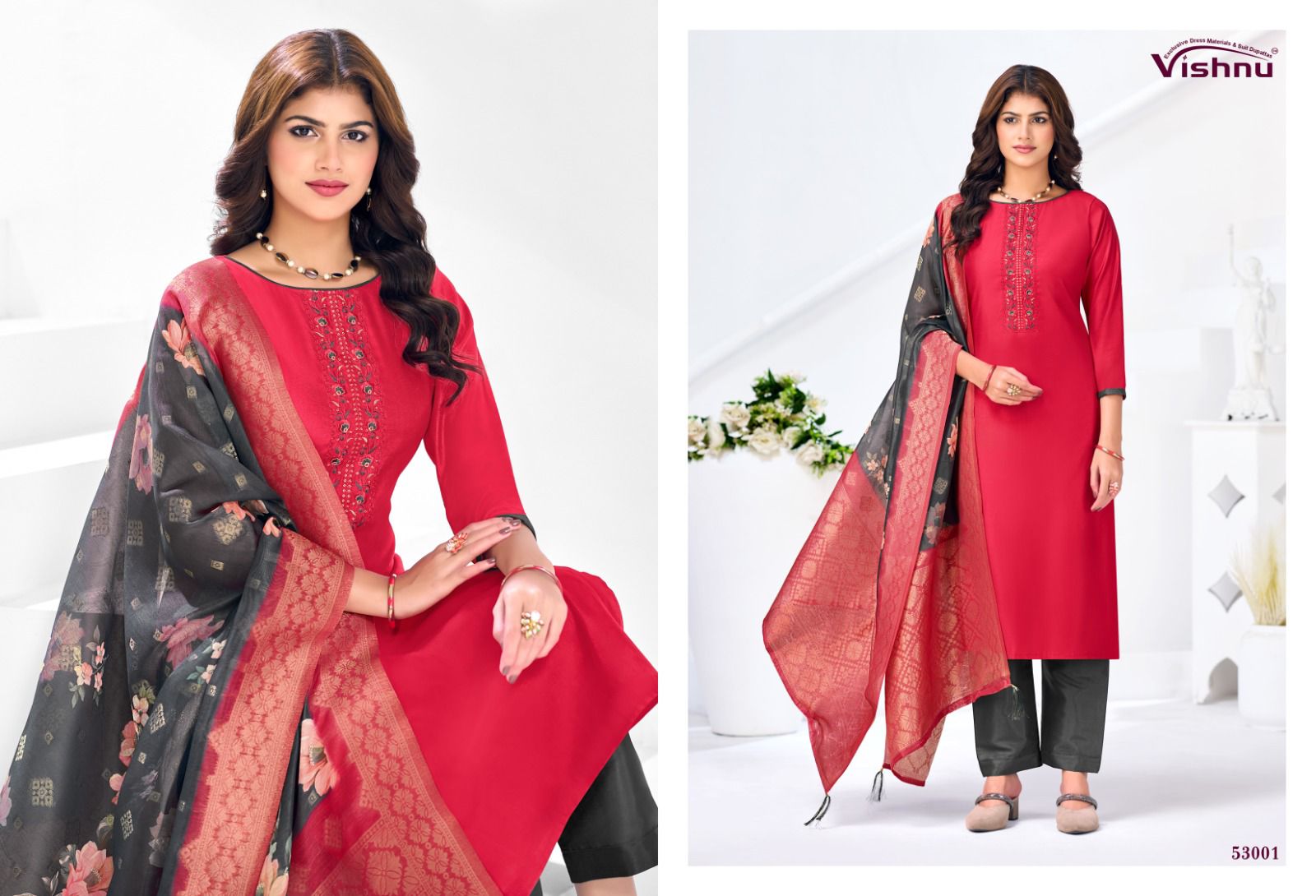 Vyomika Vol 2 Vishnu Impex Gadwal Silk Pant Style Suits Wholesale Price