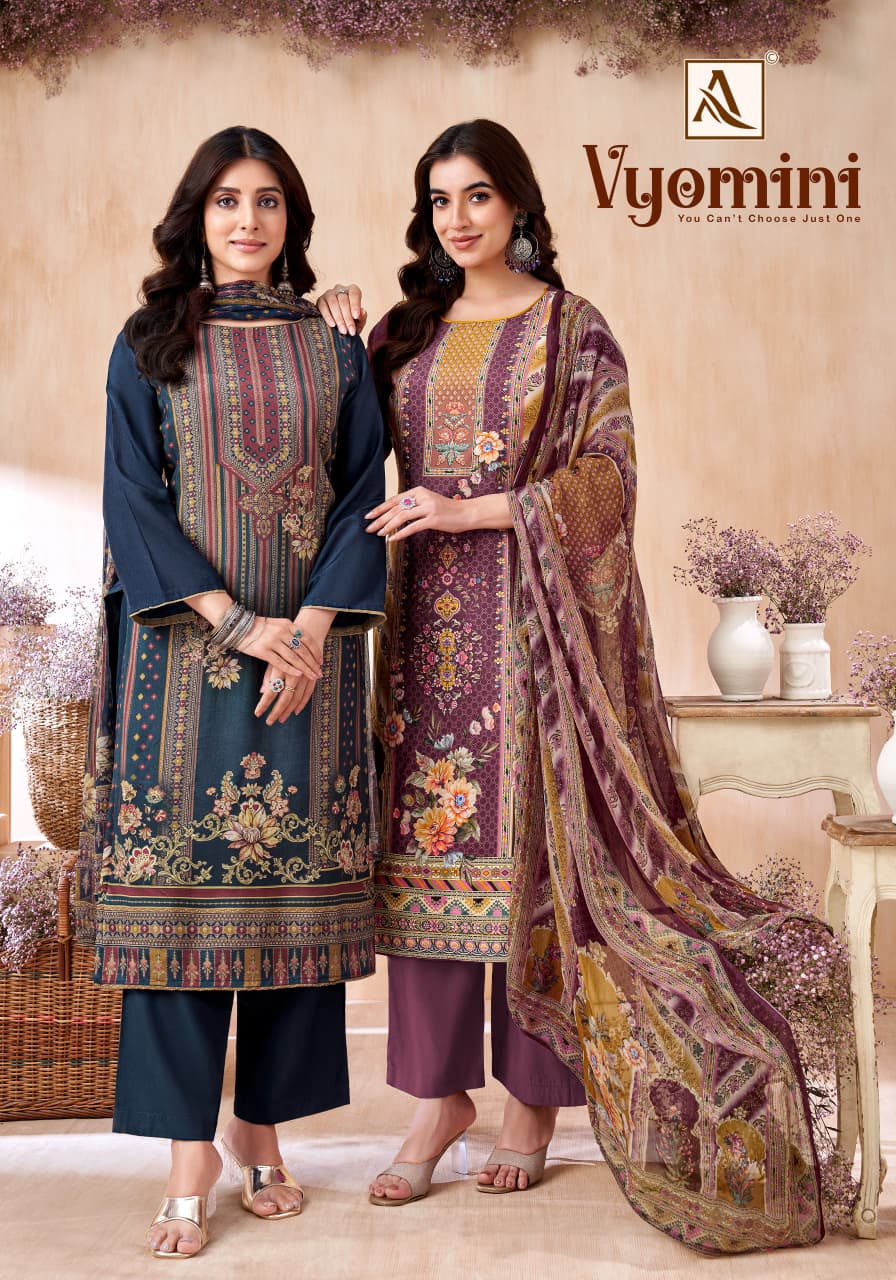 Vyomini Alok Viscose Muslin Karachi Salwar Suits Supplier Gujarat