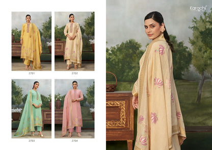 Vyomini Karachi Prints Linen Pant Style Suits Wholesale
