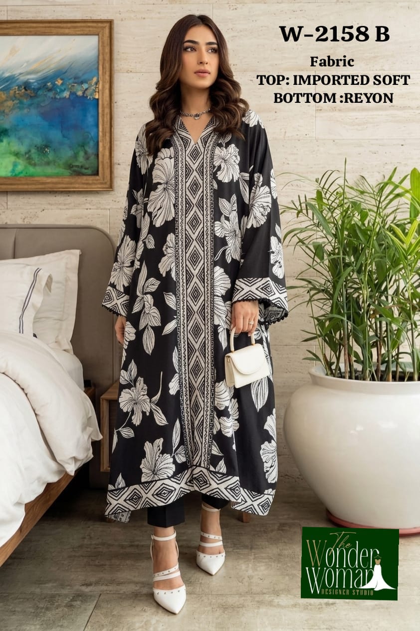 W-2158 Ab The Wonder Woman Imported Kaftan Pant Set Wholesale