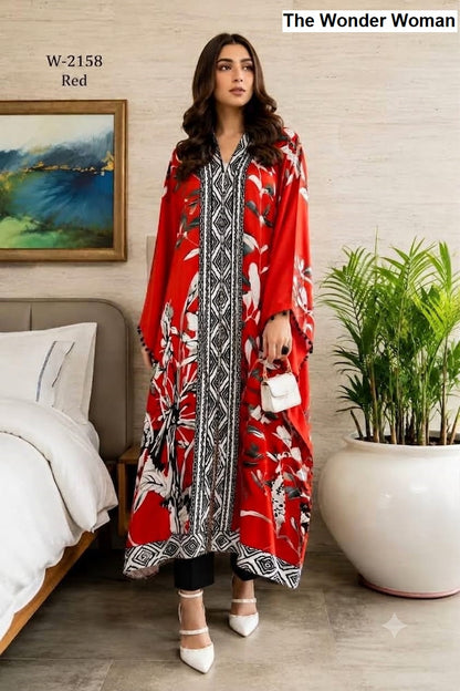 W-2158 The Wonder Woman Satin Kaftan Pant Set Wholesaler India