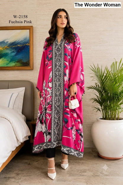 W-2158 The Wonder Woman Satin Kaftan Pant Set Wholesaler India